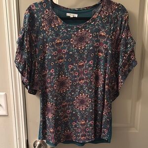 Maurices Blue Boxy Blouse with Relaxed Fit